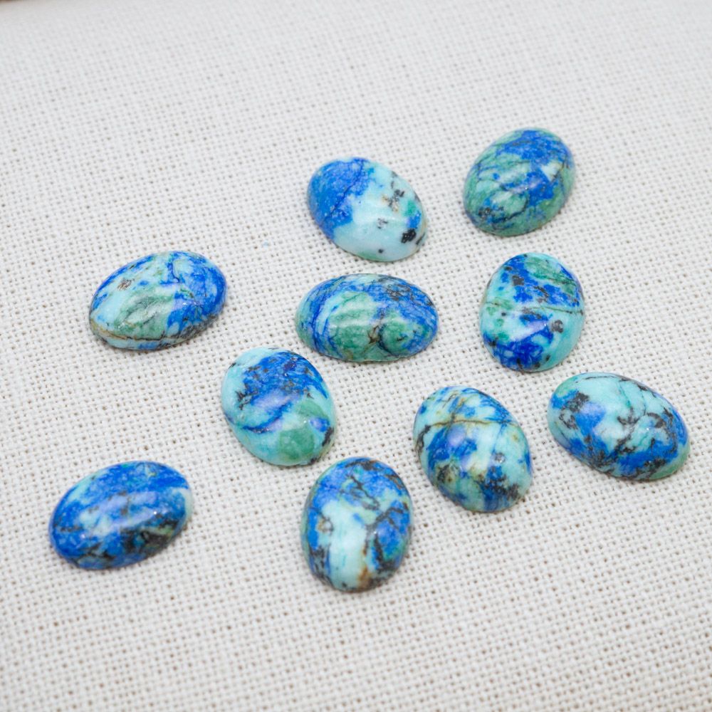 Factory Loose Gemstone Oval Peru Azurite Cabochon Exporter