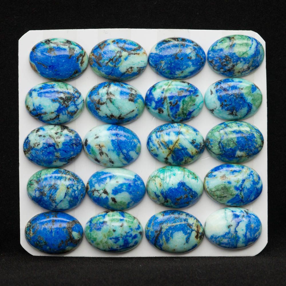 Factory Loose Gemstone Oval Peru Azurite Cabochon Exporter