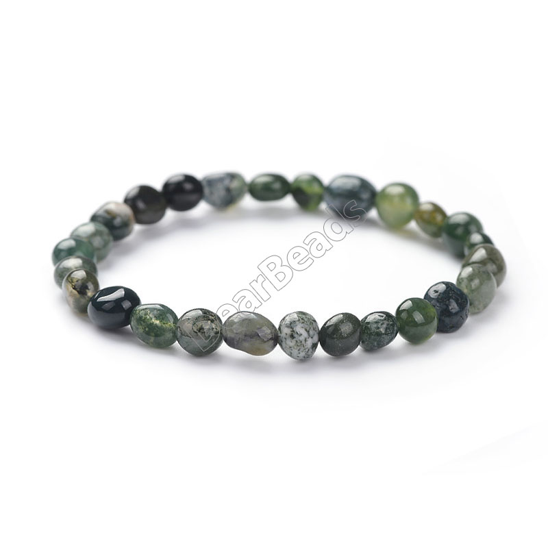 Healing Crystal Genuine Gemstone Nugget Bracelet Exporter