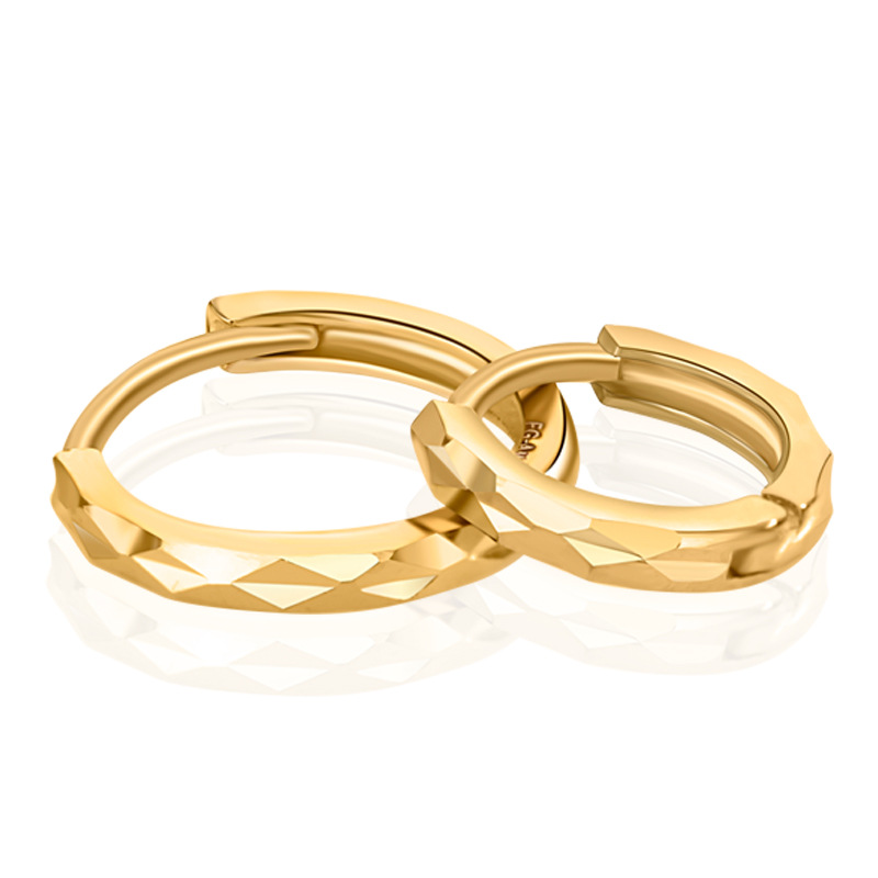 Selling Solid Gold Earrings Women Fashion Elegant 14k Earring Supplier