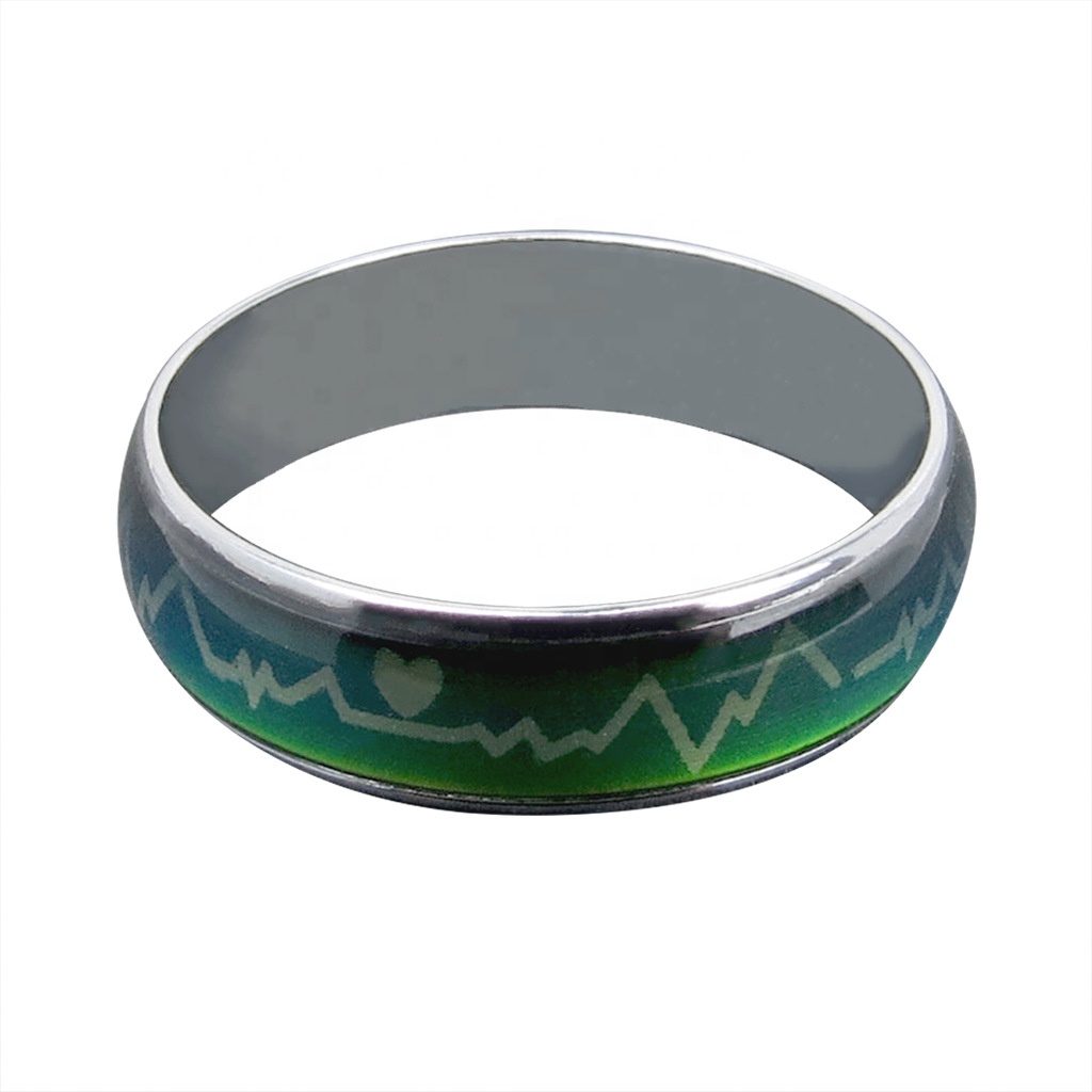 Couple Feeling Mood Color Changing Ring Heartbeat ECG Ring Exporter
