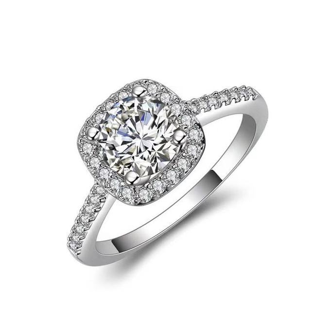 AAA White Zircon Cubic elegant rings Female Wedding jewelry Exporter