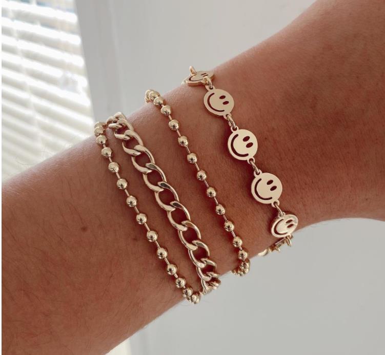 Steel Lucky smiley bracelet for Women Jewelry Supplier