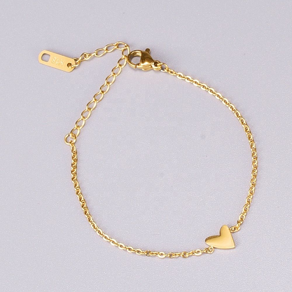 Stainless Steel adjustable blank Friendship Love Heart Bracelets Supplier