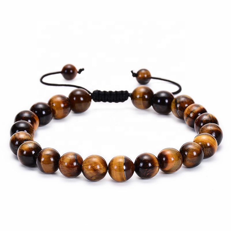 Natural Stone adjustable Tiger Eye beaded bracelet Bracelets Exporter