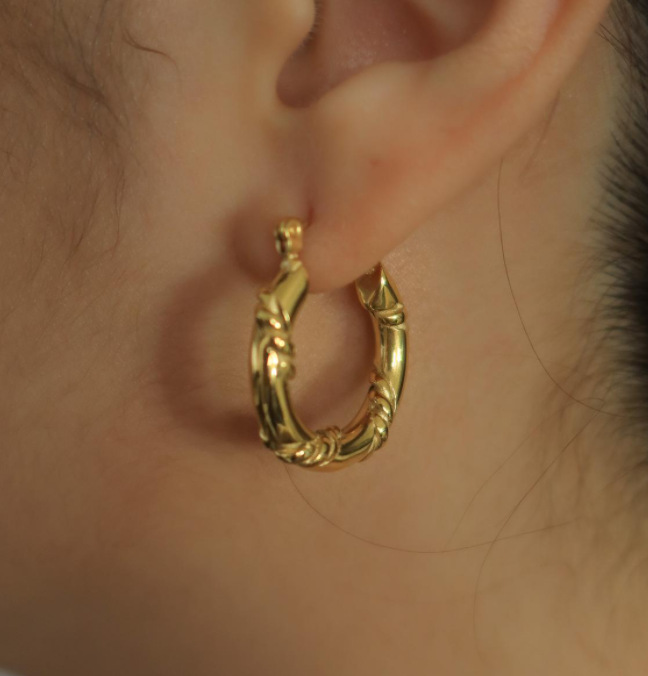 Stainless steel Round Metal Drop Earrings Supplier