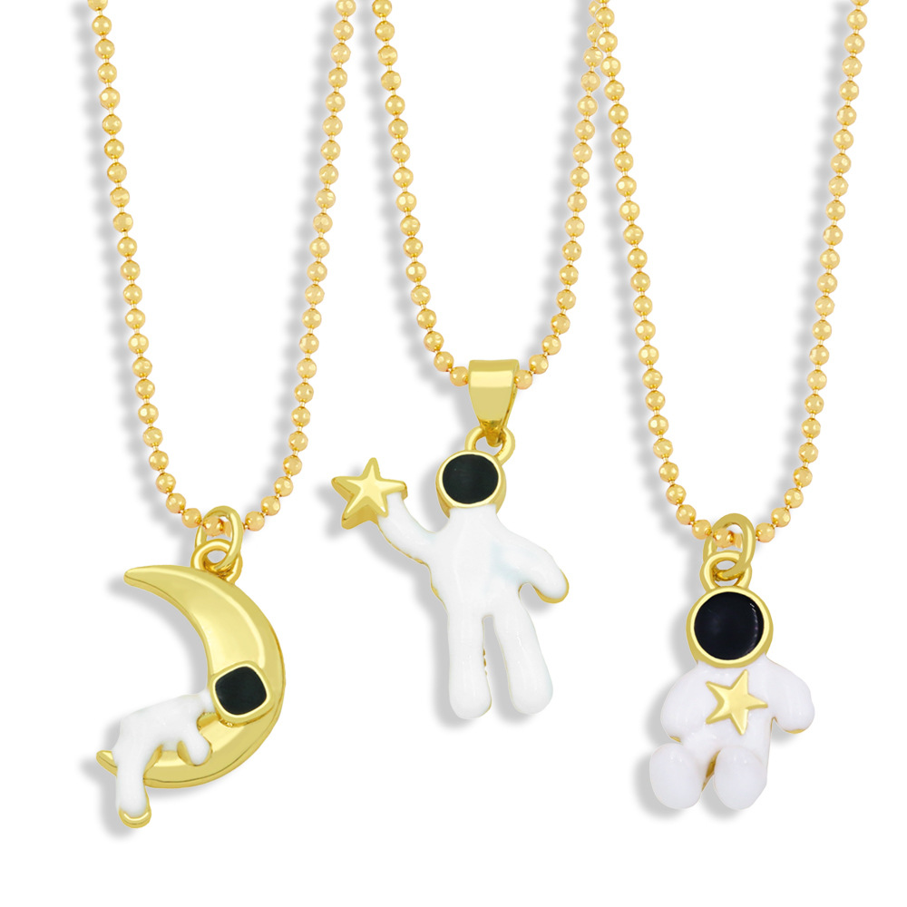 Cartoon Star Plucking Astronaut Pendant Supplier