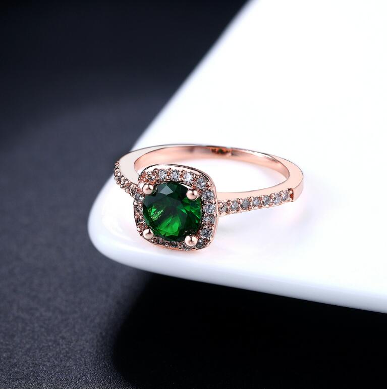 Platinum plated classic alloy zircon engagement ring Wholesaler
