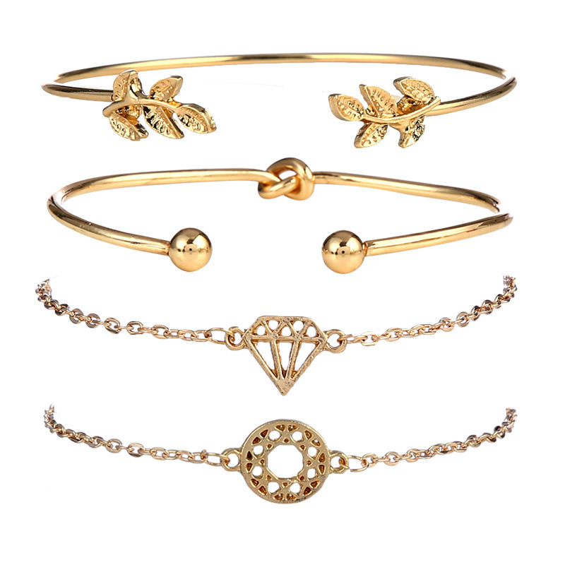 Handmade love leaf heart crown bracelet Wholesaler