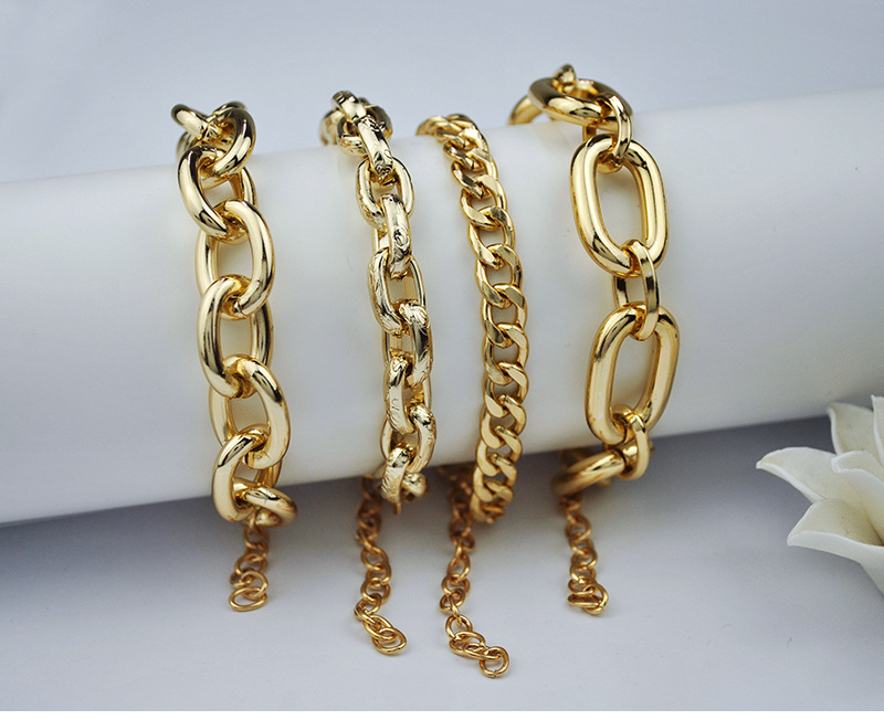 Chain copper bracelet fashion bright metal chain bracelet Wholesaler