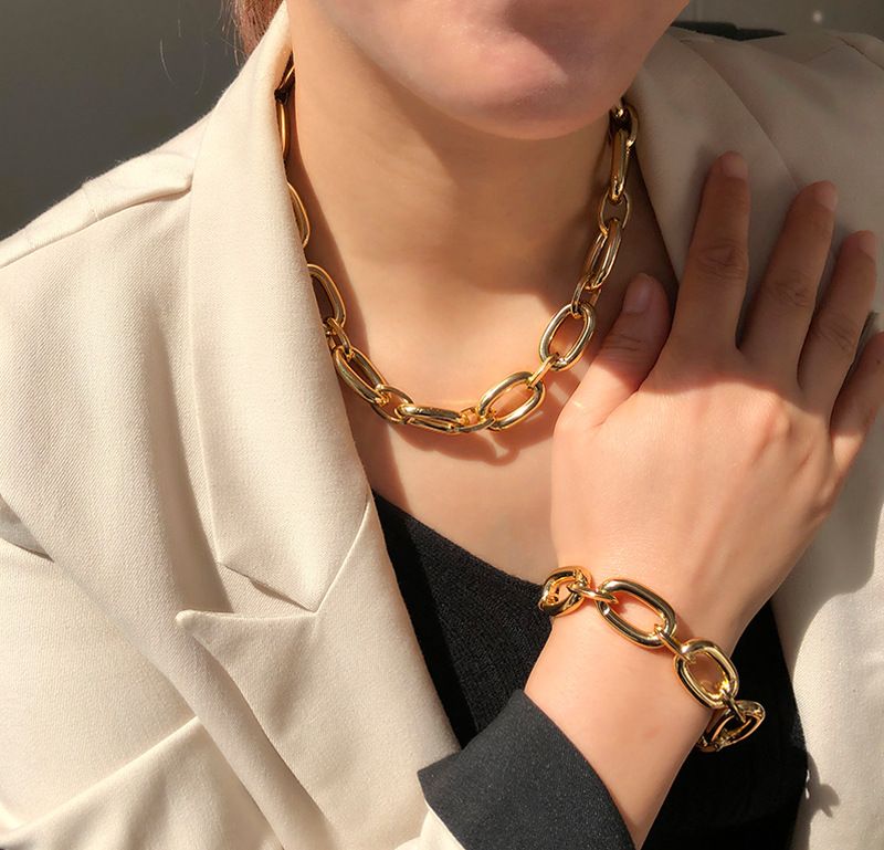 Chain copper bracelet fashion bright metal chain bracelet Wholesaler