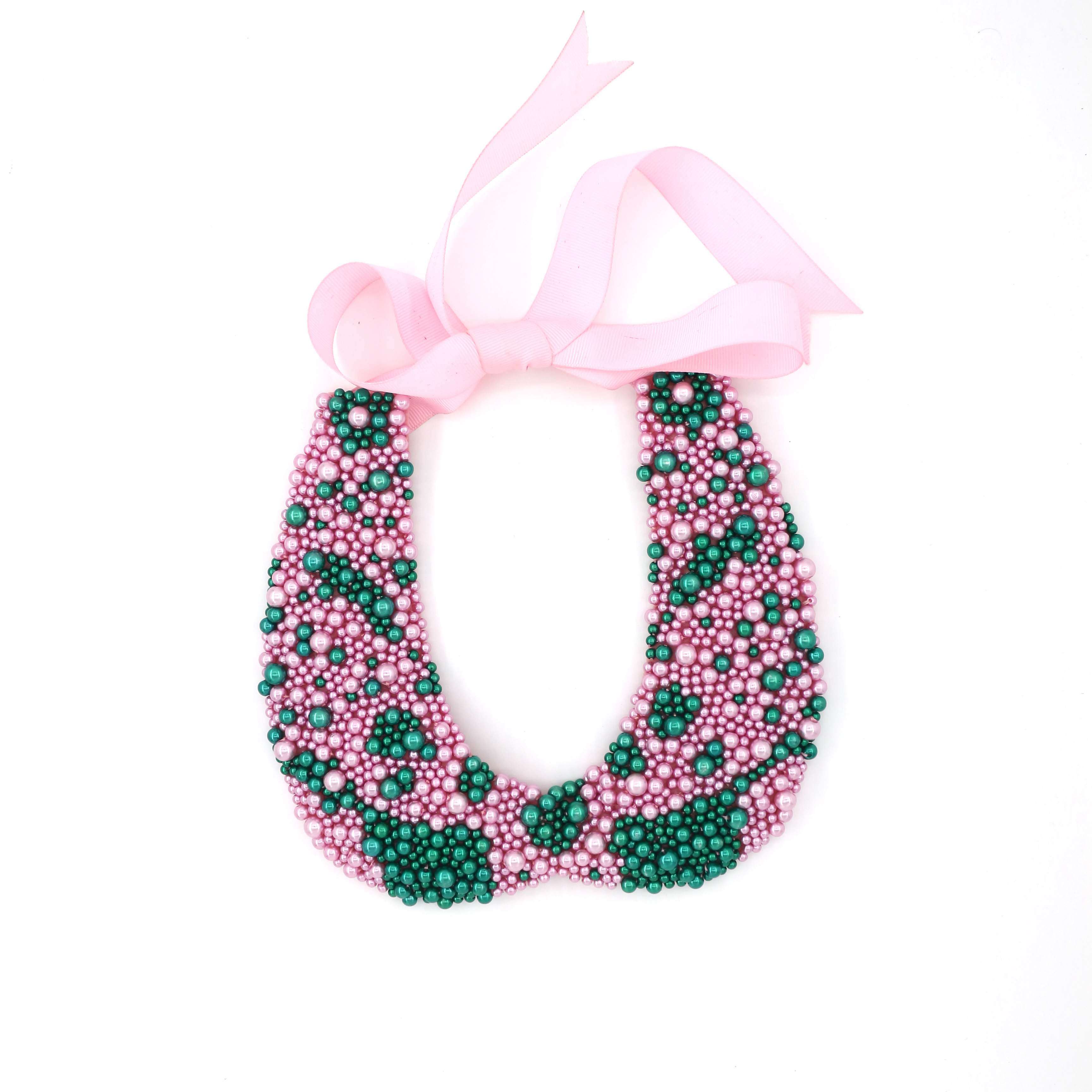 Pink Pearl Handmade Collar Pearl Necklace Wholesaler