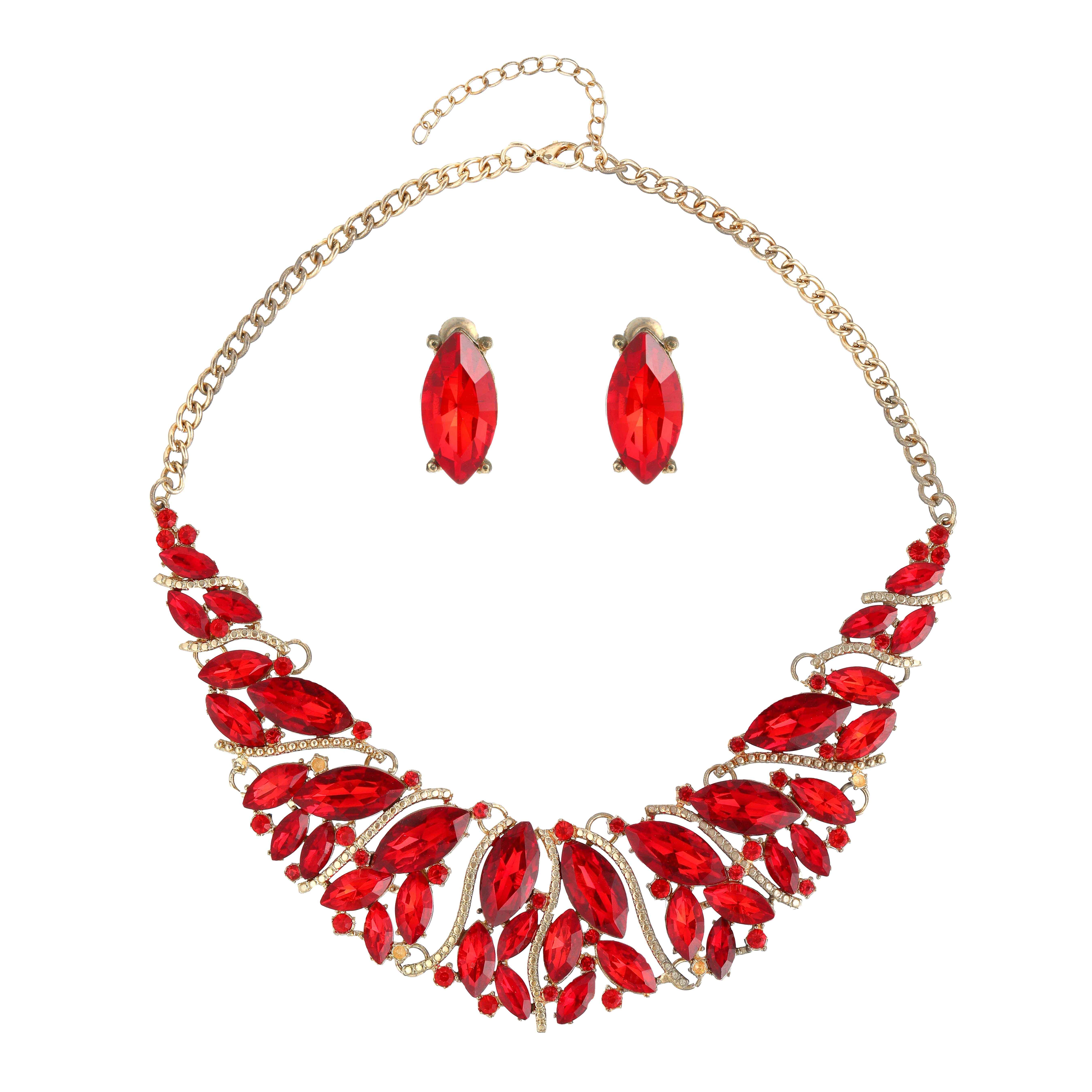 Statement Necklace set colorful Crystal Chunky Diamond Necklace Wholesaler
