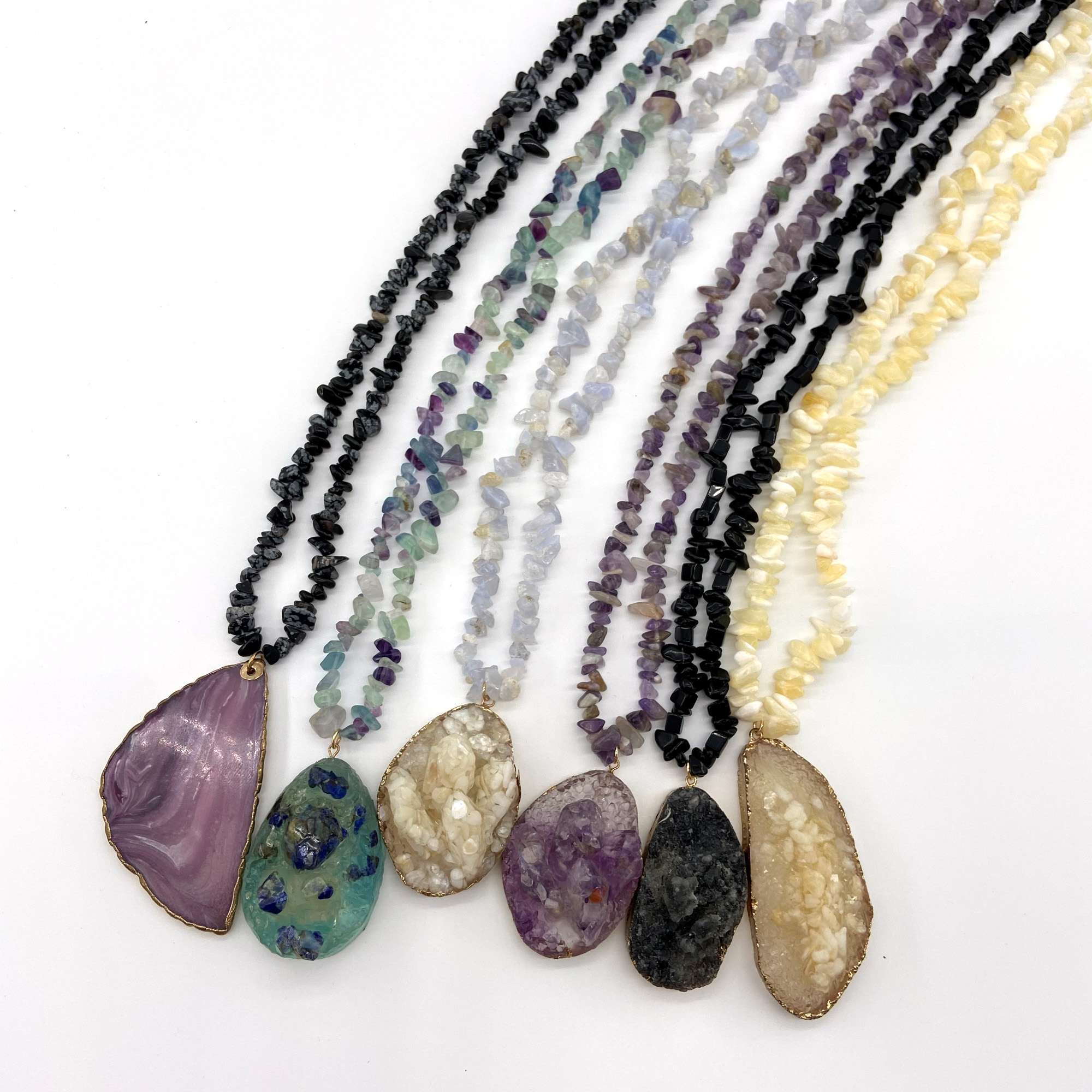 Customization natural stone pendant necklace Wholesaler