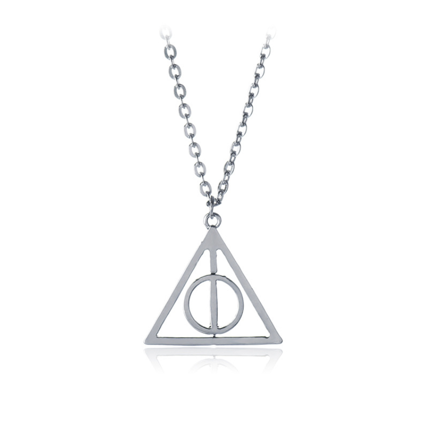 Harry Deathly Hallows Pendant Rotatable Triangle Necklace Wholesaler