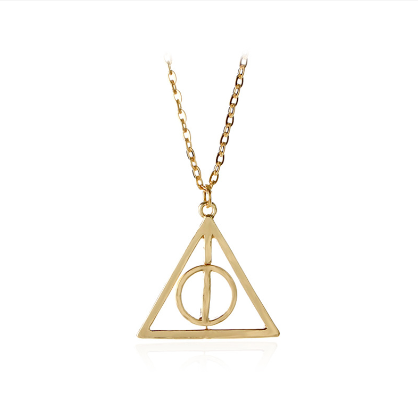 Harry Deathly Hallows Pendant Rotatable Triangle Necklace Wholesaler