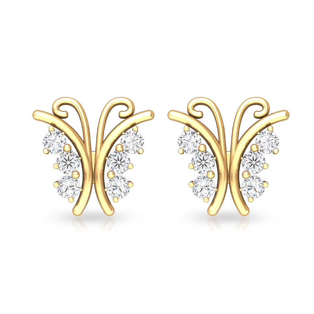 Zircon Butterfly Bridal Wedding Stud Earrings Manufacturer