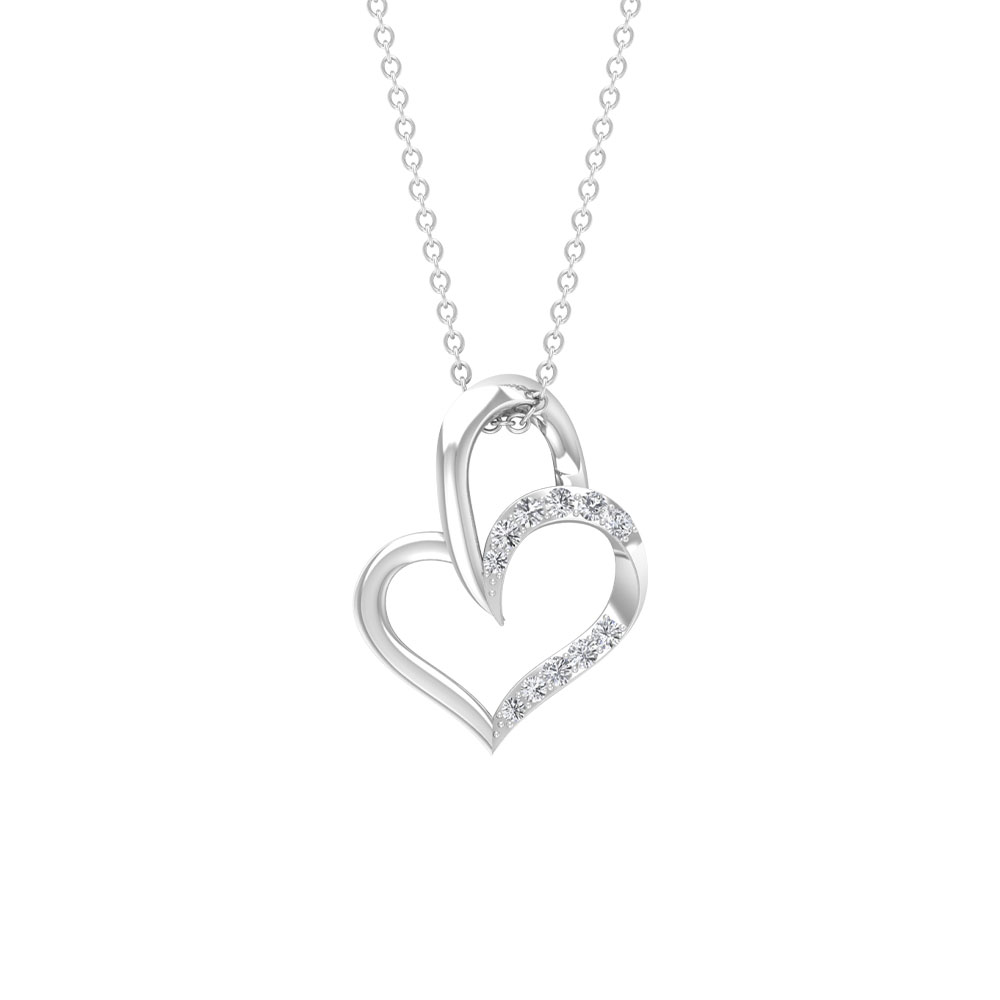 Zircon Cluster Heart Shape Antique Engraved Love Pendant Manufacture
