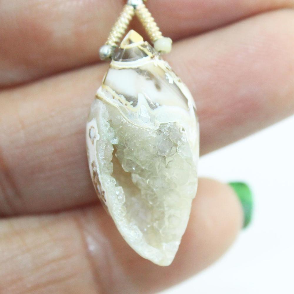 Natural shell druse drilled earth mined loose druse for jewelry making Exporter