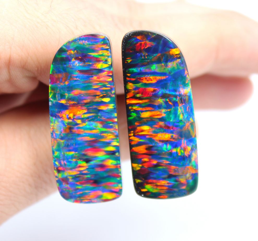 Australian Boulder Opal Bello Synthethic Fancy Shape Gemstone Exporter