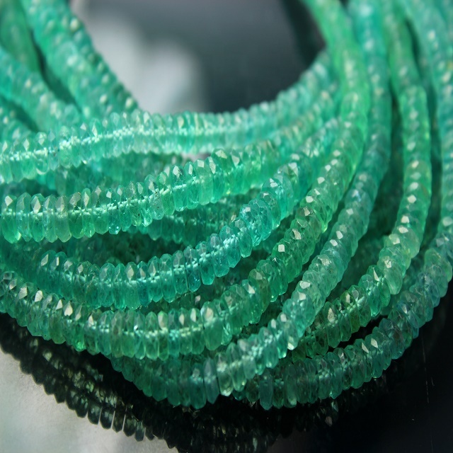 Natural Apatite Faceted Tyre Beads Manufacturer