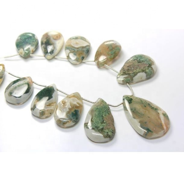 Natural Solar Quartz  Smooth Pear Shape Top Quality Exporter