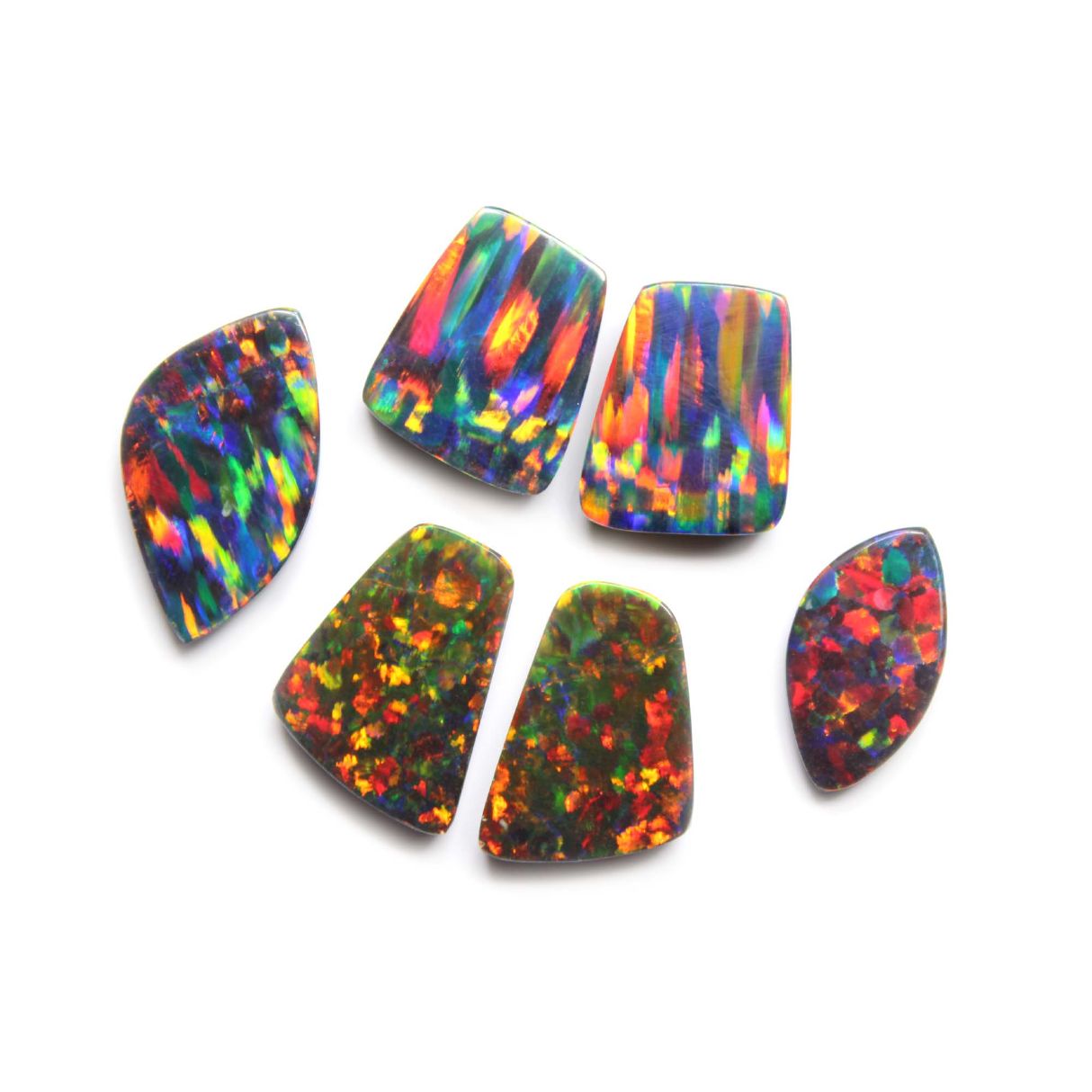 Bello Synthetic Opal Doublet Black Opal Mix Shape Gemstone Supplier