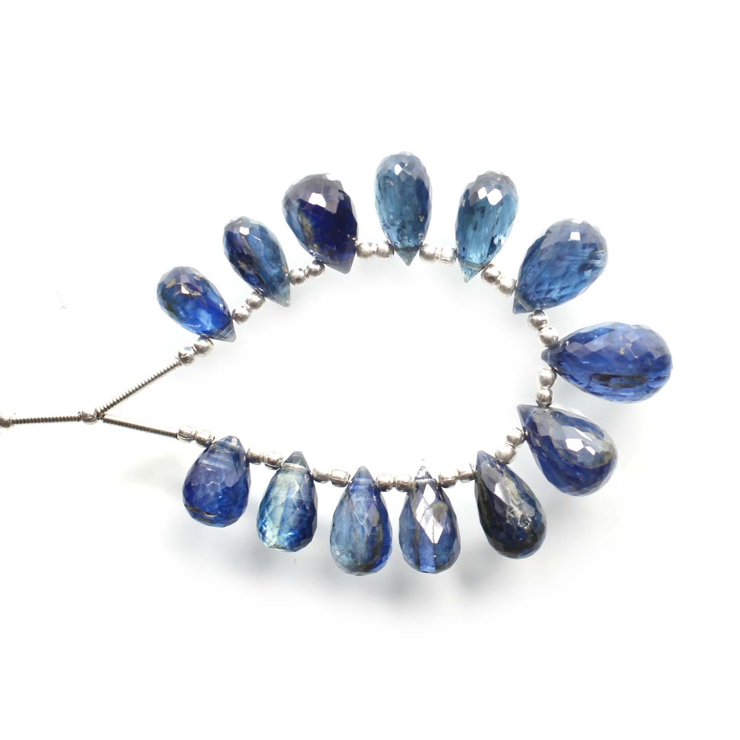 Natural Kyanite Faceted Drops Shape Briolette's Beads Supplier