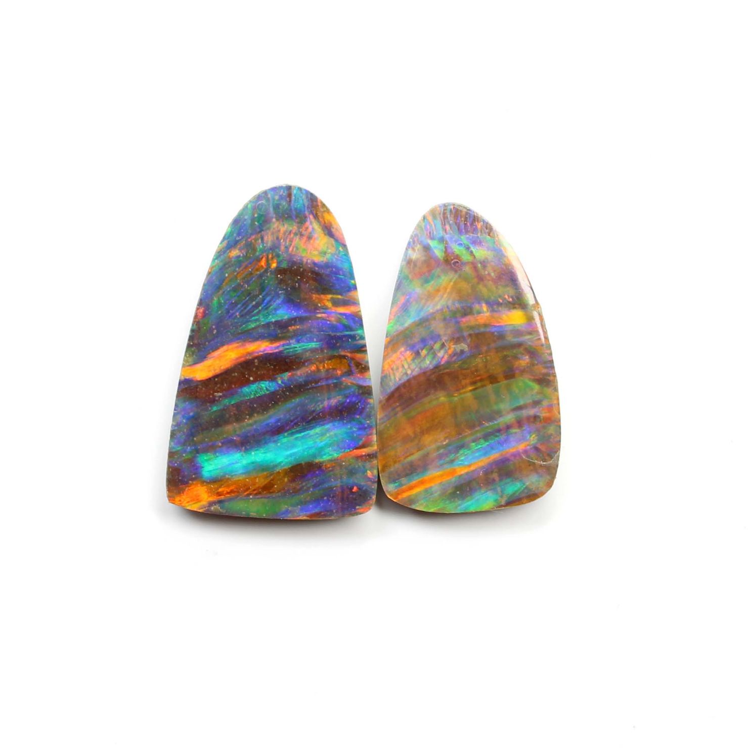 Australian Boulder Opal Synthetic Doublet Opal Fancy Shape Gemstone Supplier