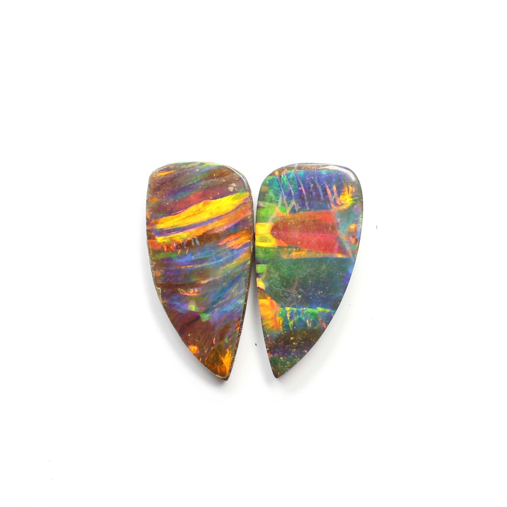 Australian Boulder Opal Bello Synthetic Doublet Opal Gemstone Earring Exporter