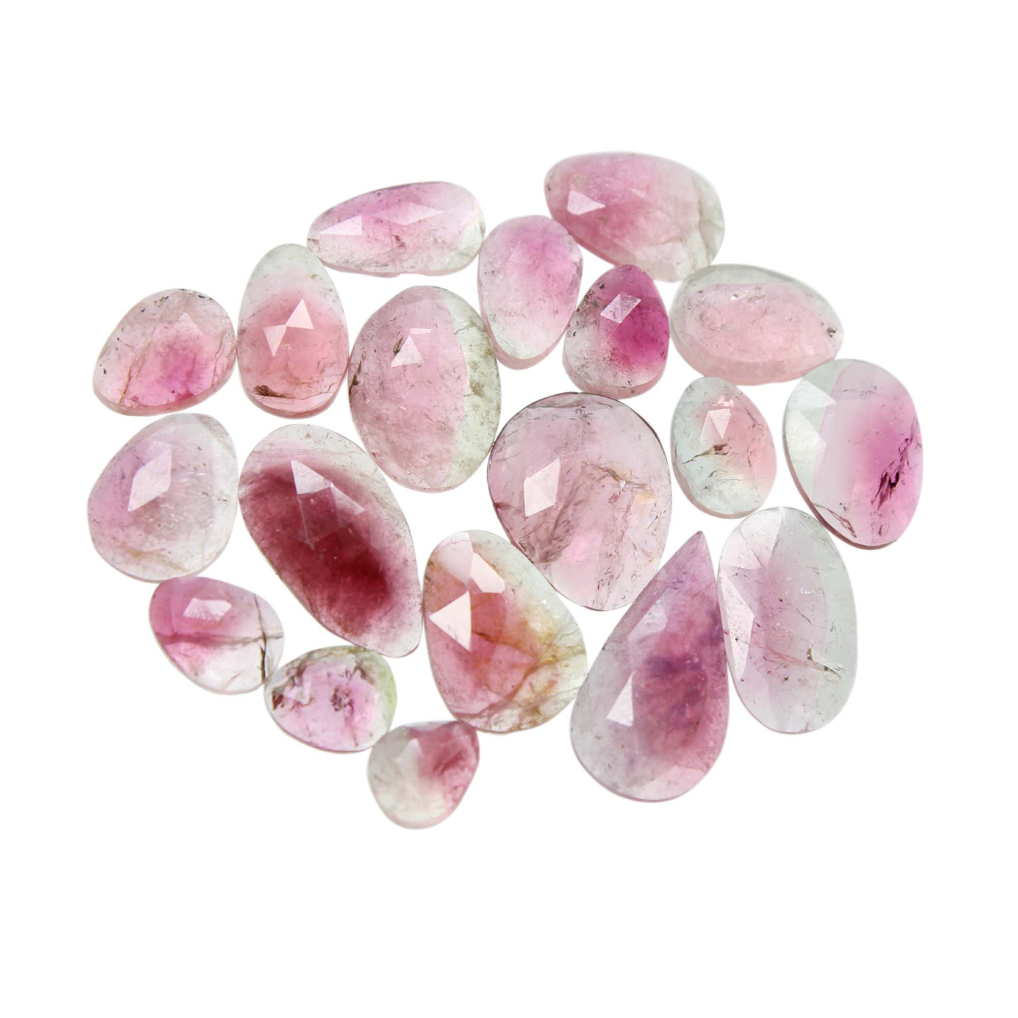 Natural Bio Tourmaline Faceted Fancy Shape Rose Cut Stone Exporter