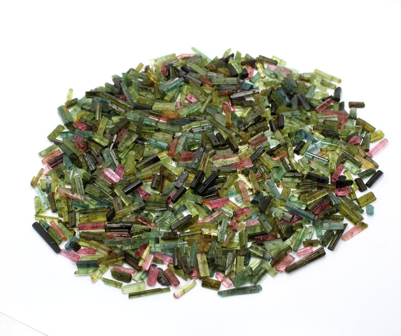 Natural Multi Tourmaline Smooth Stick Shape Center Drilled Size 2X4MM Exporter