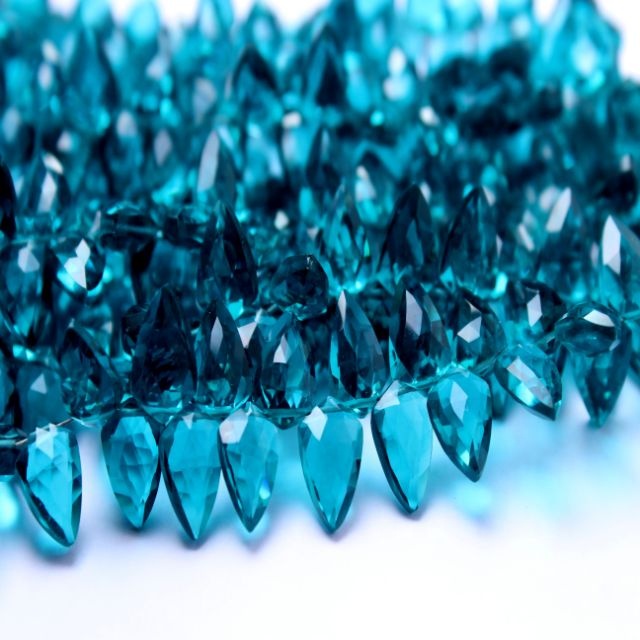 Blue Quartz Faceted Fancy Shape Approx 8 inch Beads Exporter