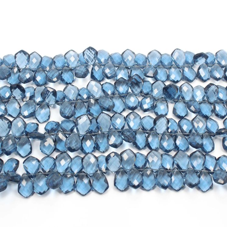 London Blue Quartz Faceted Fancy Shape 9 inch Blue Quartz Top Quality Exporter