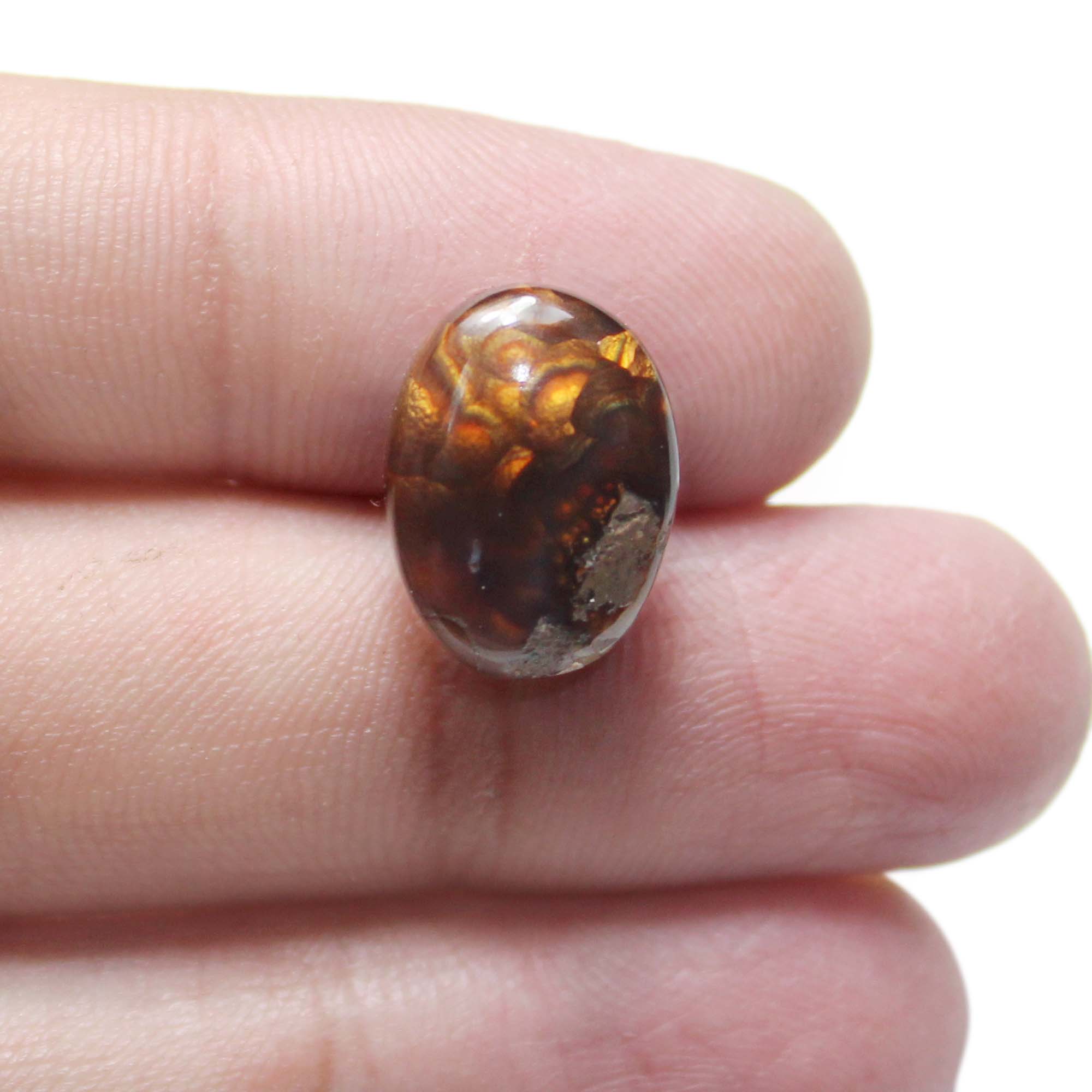 Natural Mexican Fire Agate Smooth Cabochon Oval Shape 11x15MM Exporter