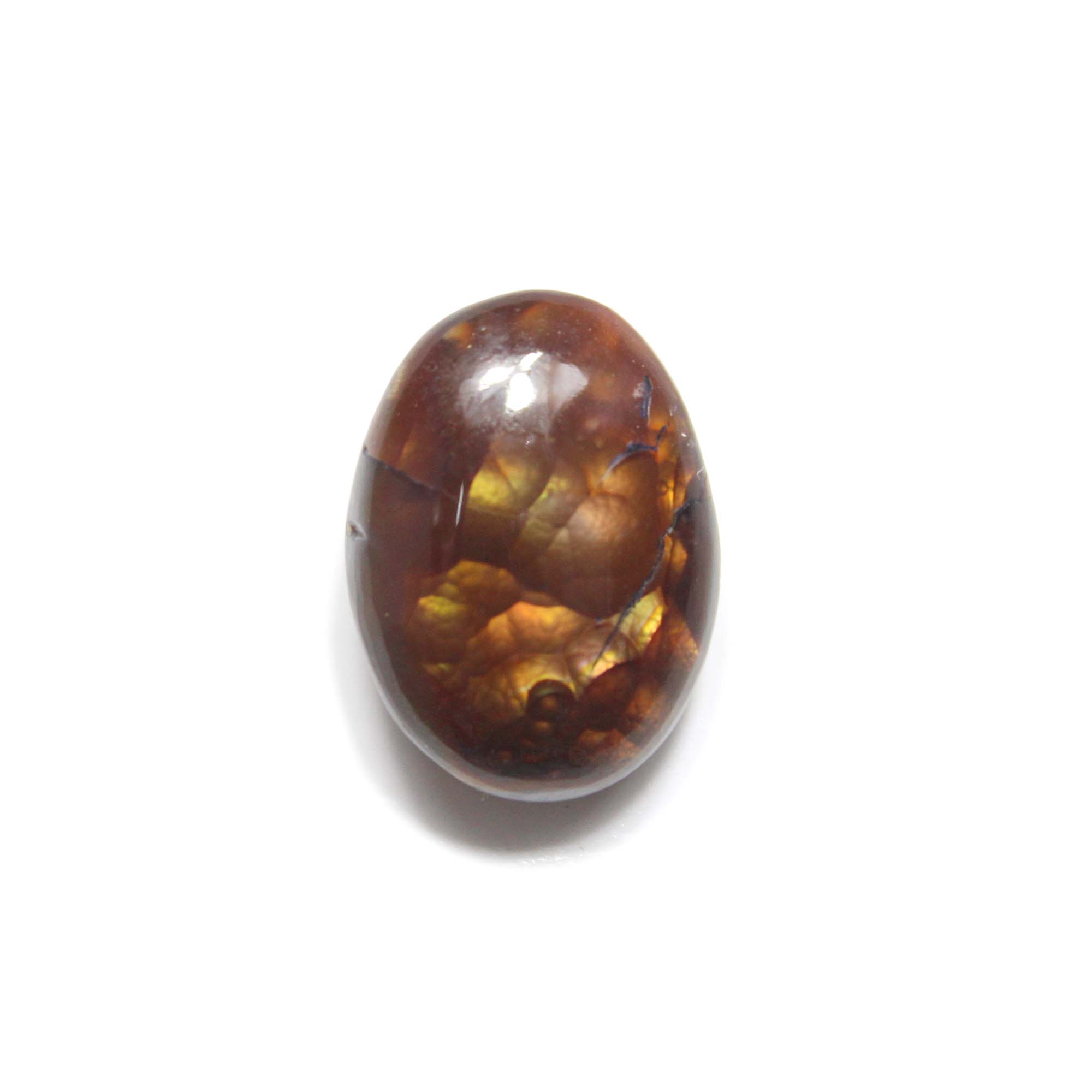 Natural Mexican Fire Agate Smooth Cabochon Oval Shape 13x18MM Gemstone Exporter