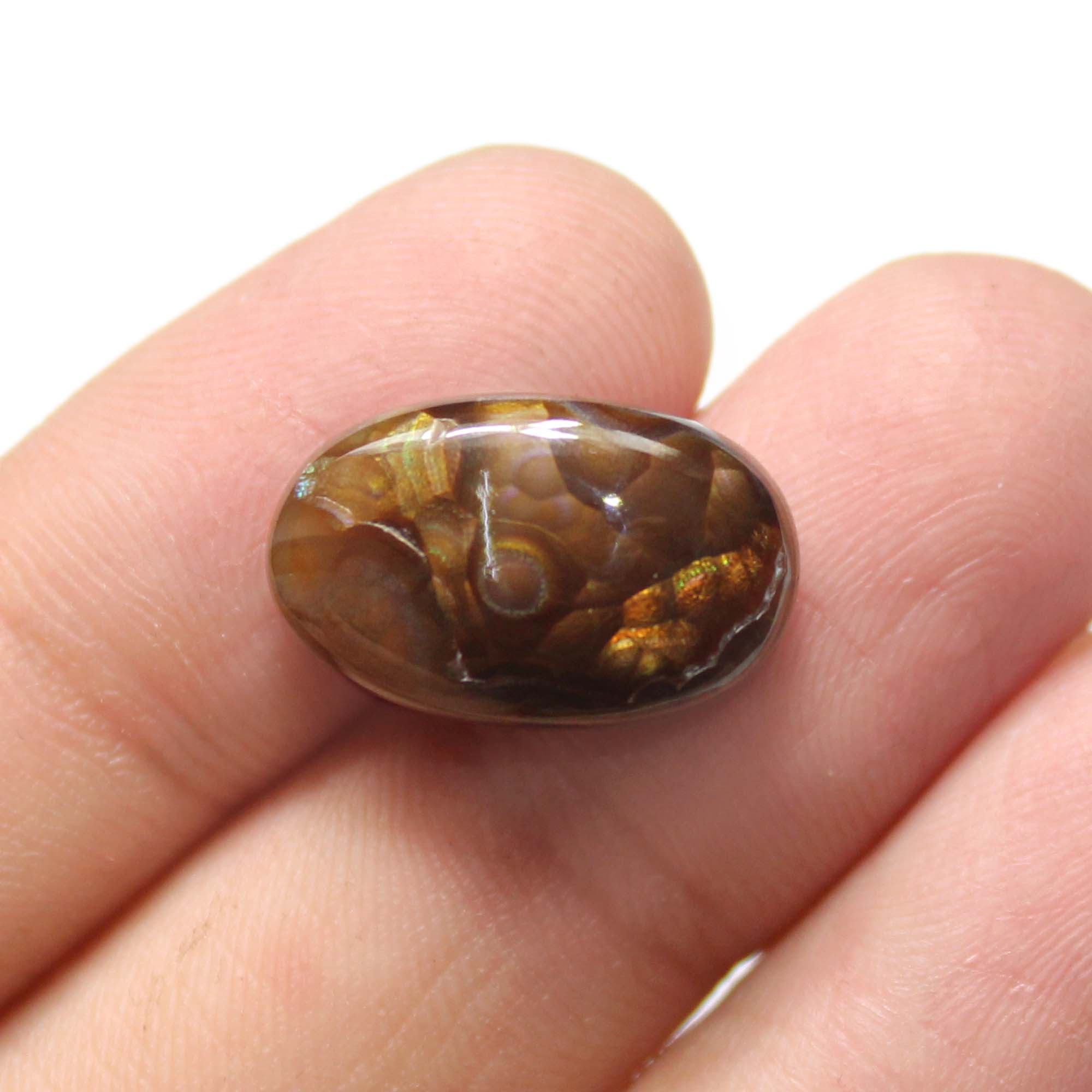 Natural Mexican Fire Agate Smooth Cabochon Oval Shape 11x18MM Exporter