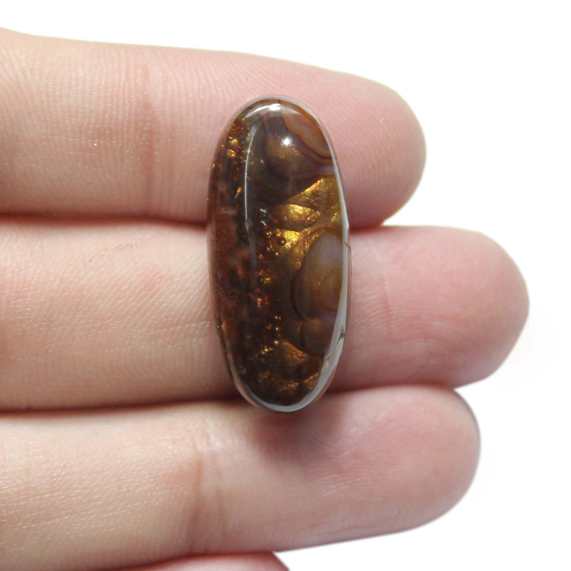 Natural Mexican Fire Agate Smooth Cabochon Oval Shape 12x28MM Exporter