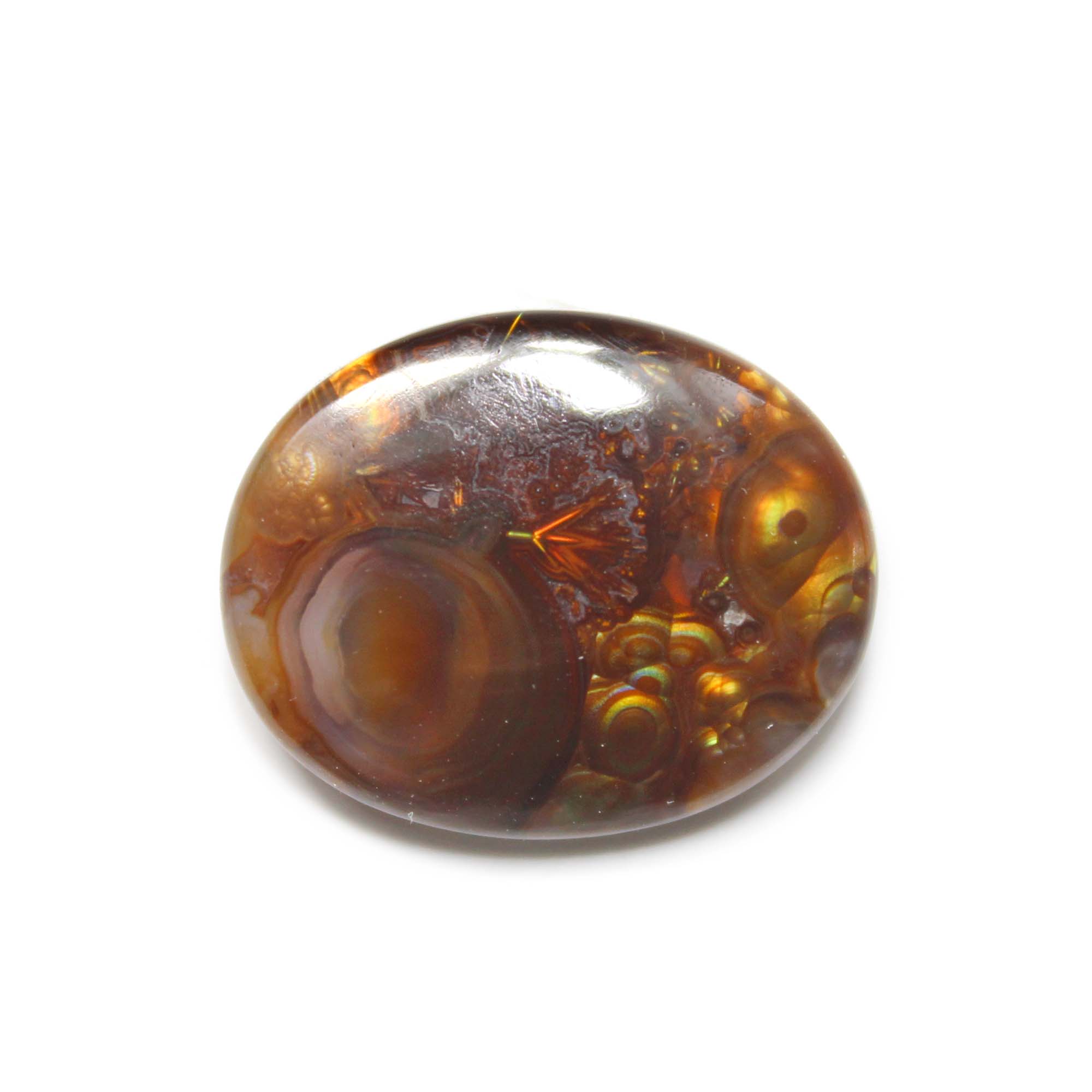 Natural Mexican Fire Agate Smooth Cabochon Oval Shape 19x23MM Exporter