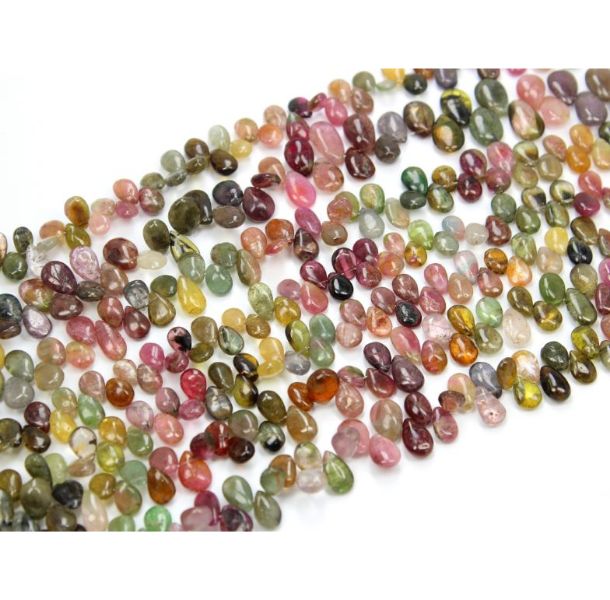 Multi Tourmaline Smooth Pear Shape Size 7X5MM To 10X5MM Approx. 8 inch Exporter