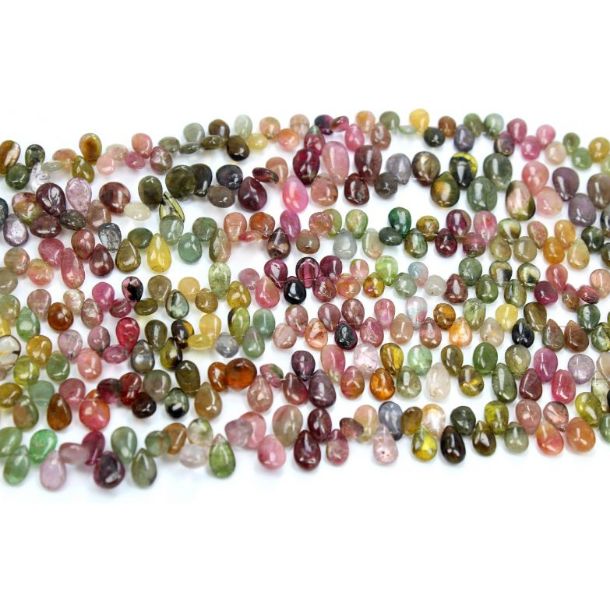 Multi Tourmaline Smooth Pear Shape Size 7X5MM To 10X5MM Approx. 8 inch Exporter