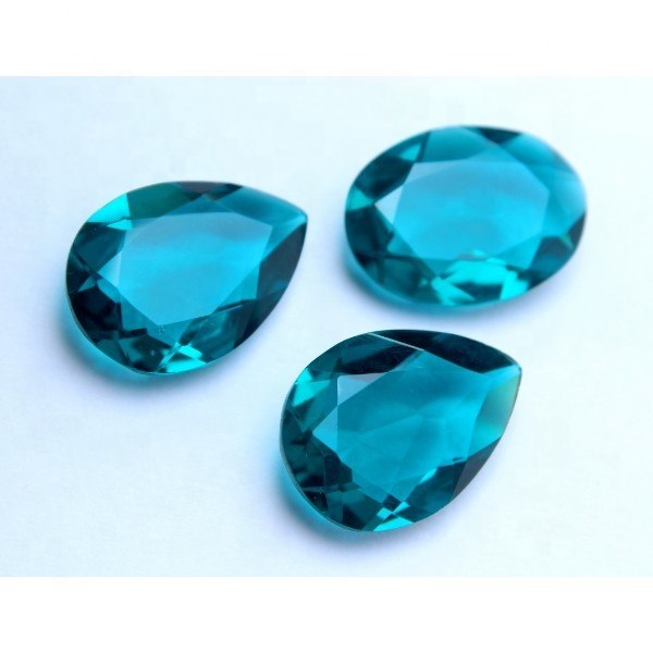 Beautiful Blue Apatite Quartz Faceted Gemstones Cabochon 24x18mm Exporter