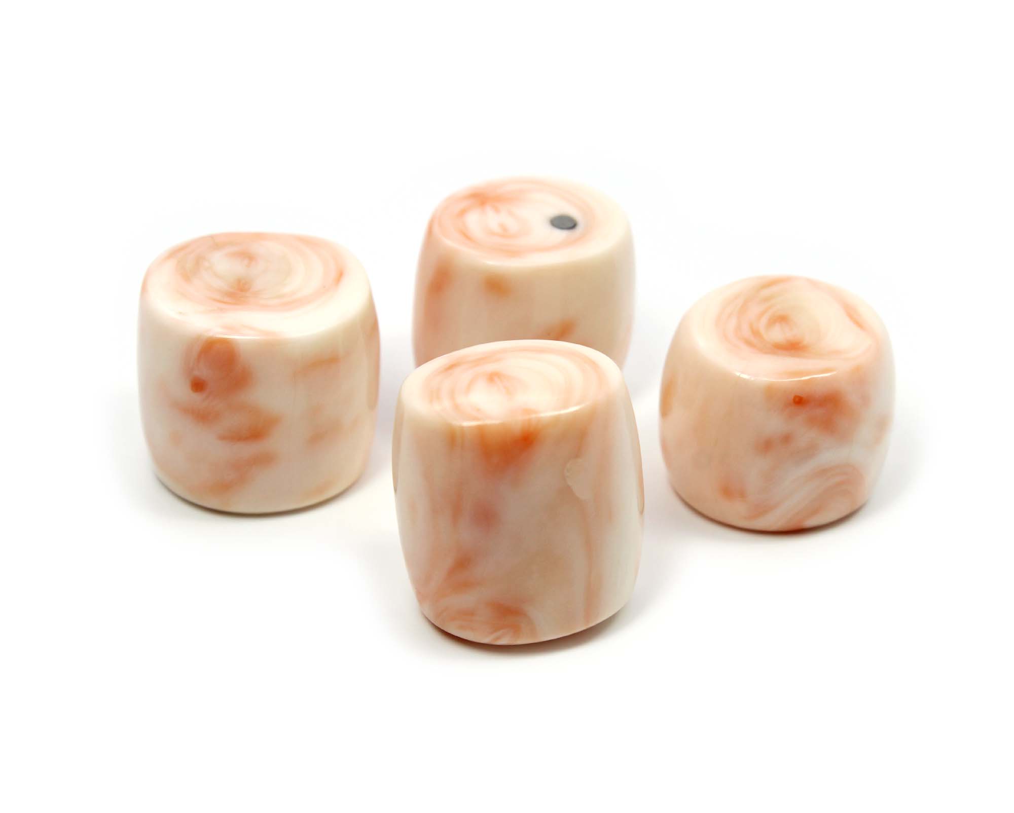 4 Pieces Natural Japanese White & Pink Coral Tube Shape 20X22MM Supplier