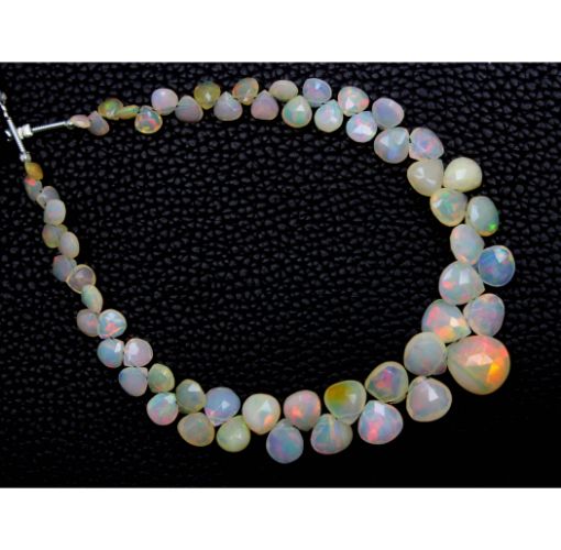 Natural Ethiopian Opal Faceted Stone beads Heart Shape Supplier