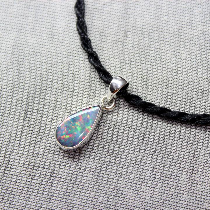 Australian Opal Doublet Gemstone 925 Sterling Silver Pendant Manufacturer